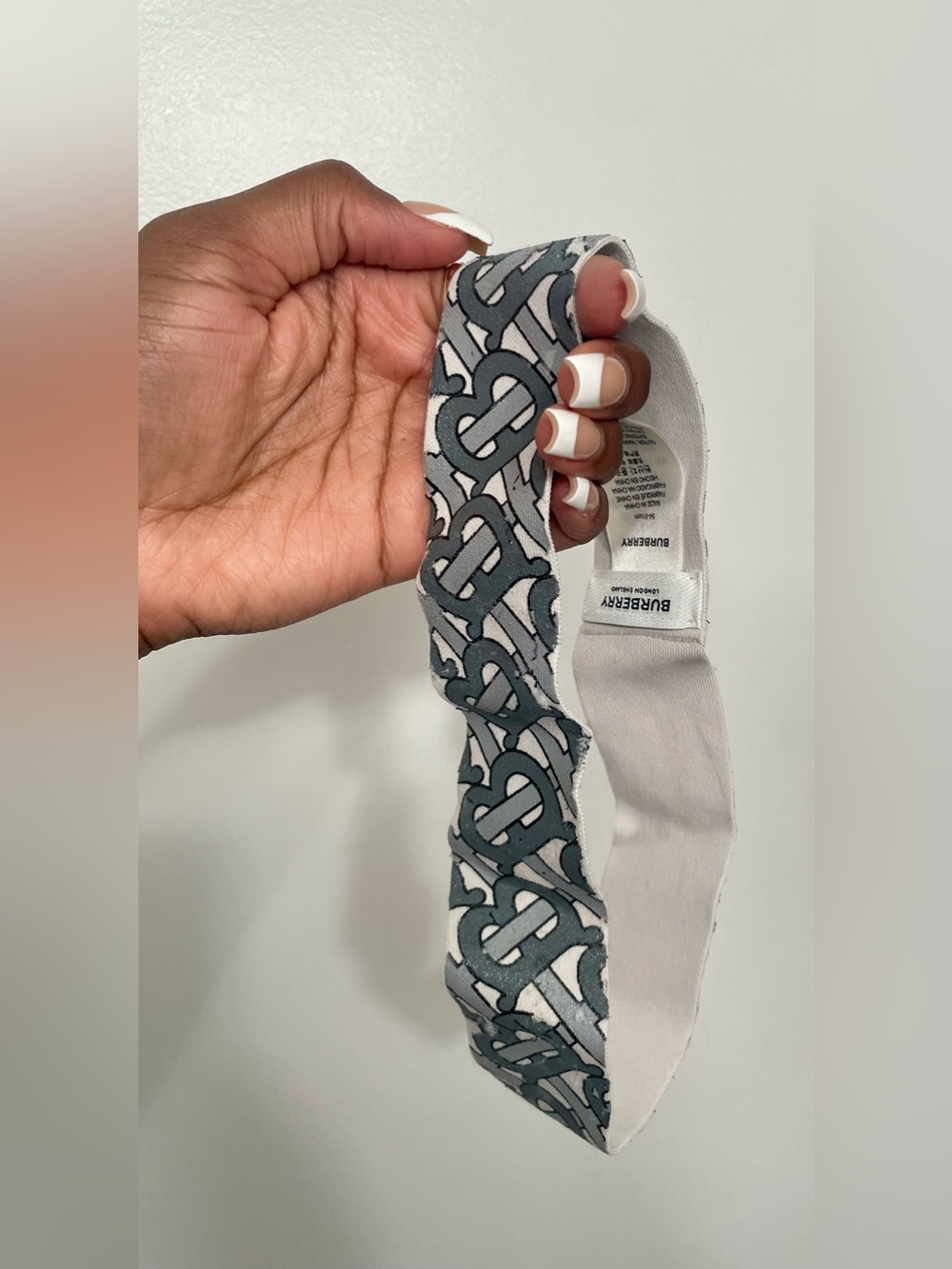 Burberry Grey Elastic Headband